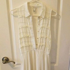 Size Large Sheer White Dress
